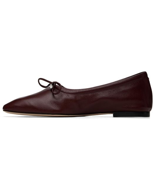Aeyde Purple Burgundy Nomi Glove Ballerina Flats