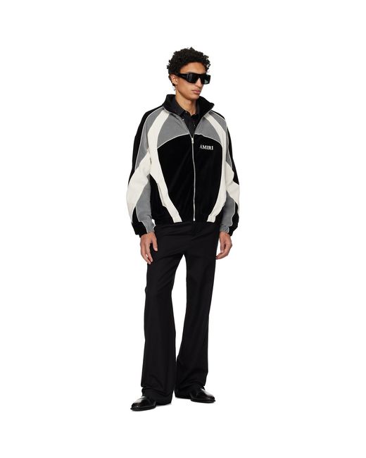 Amiri Black Oversized Panel Track Jacket for men