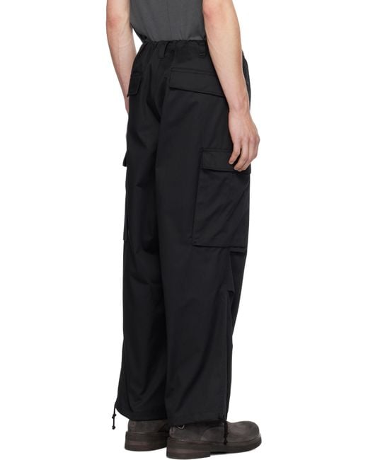 Pantalon Cargo Noir En Sergé Y's for men pour homme en coloris Black