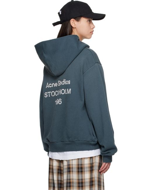 Acne Blue Logo Hoodie