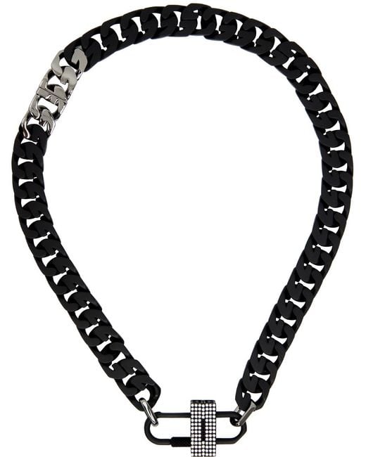 Givenchy Small Lock Necklace in White | Lyst UK