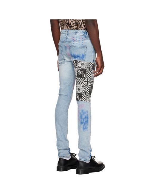 Ksubi Blue Chitch 'The Streets Kolor' Jeans for men