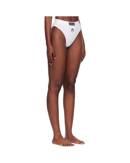 MARINE SERRE Multicolor Moon Logo Stretched Jersey High-Waist Briefs