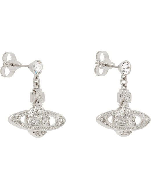 Vivienne Westwood Metallic Mini Bas Relief Drop Earrings
