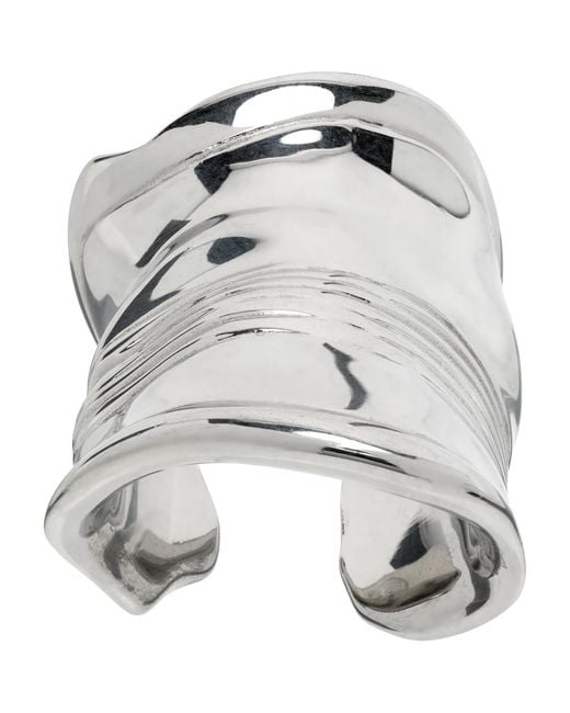 Jean Paul Gaultier Gray 'the Crushed Can' Ring