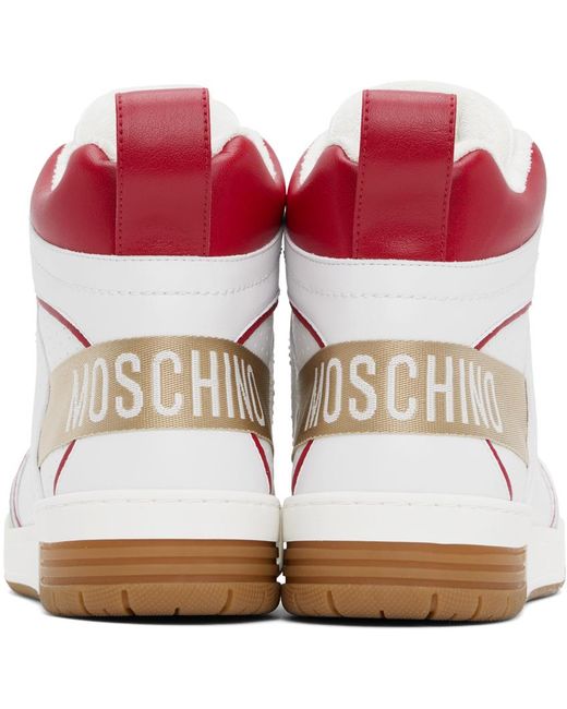 Moschino Black White & Red Streetball Sneakers for men