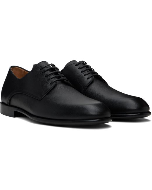 メンズ Ferragamo ブラック ツートーン ダービー Black