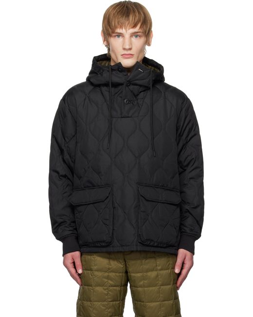 メンズ Taion ブラック ミリタリー プルオーバー ダウンジャケット Black