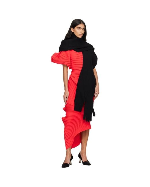 Issey Miyake Black November Sleeves Collection Stole Scarf