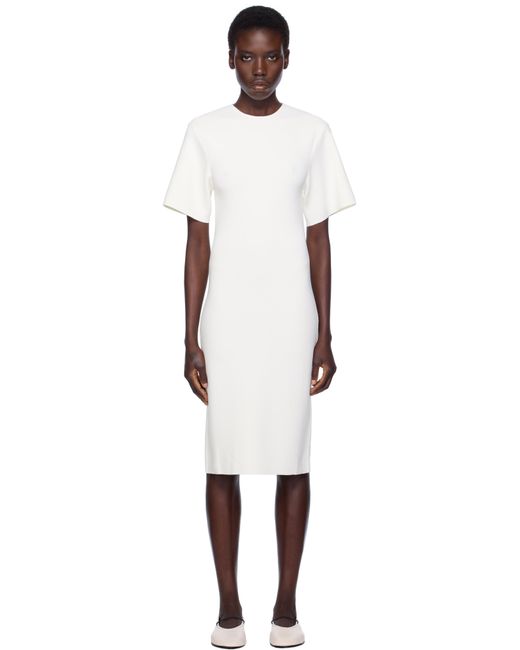 Robe Midi Blanche En Tricot Totême  en coloris Black