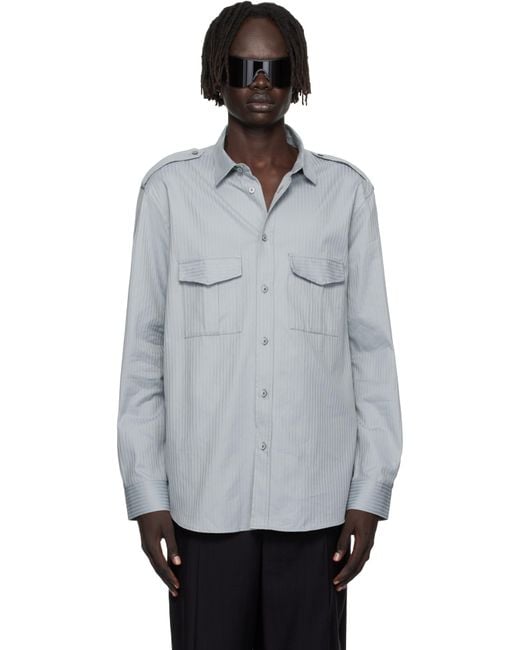 Acne Black Flap Pocket Shirt for men