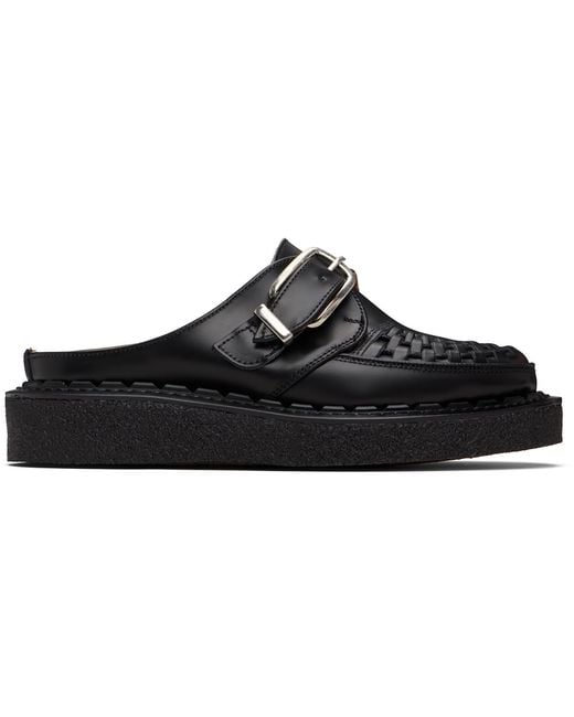 George Cox Black Alaska Mule Loafers