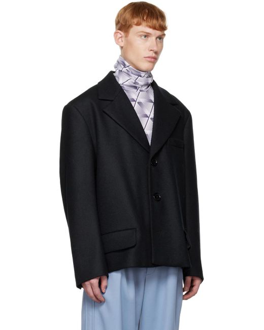 MERYLL ROGGE Black Short Coat for men