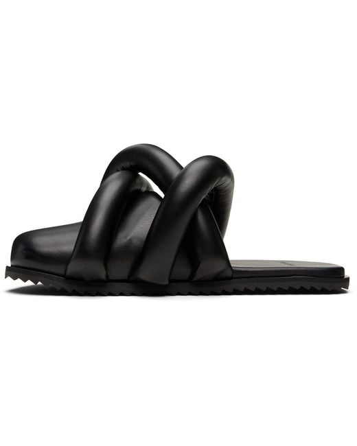 Yume Yume Black Closed Toe Tyre Slide Loafers