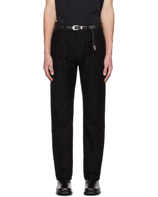 John Elliott Black Moleskin Trousers for men