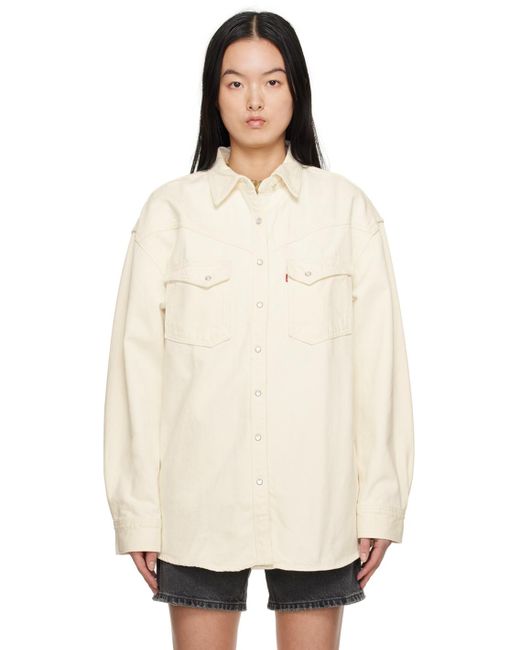 Levi's Natural Off-white Relaxed-fit Denim Shirt