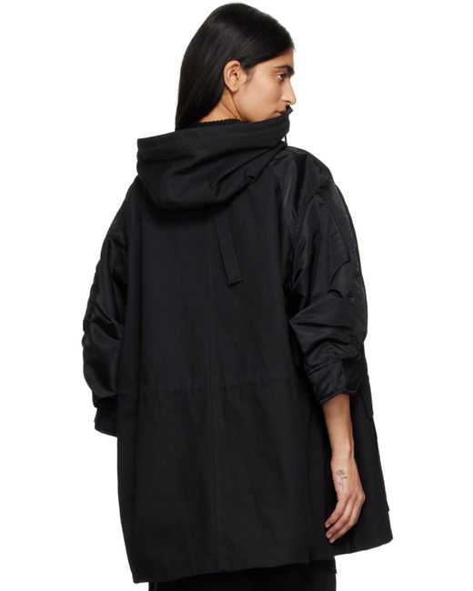 Sacai Black Carhartt Wip Edition Coat