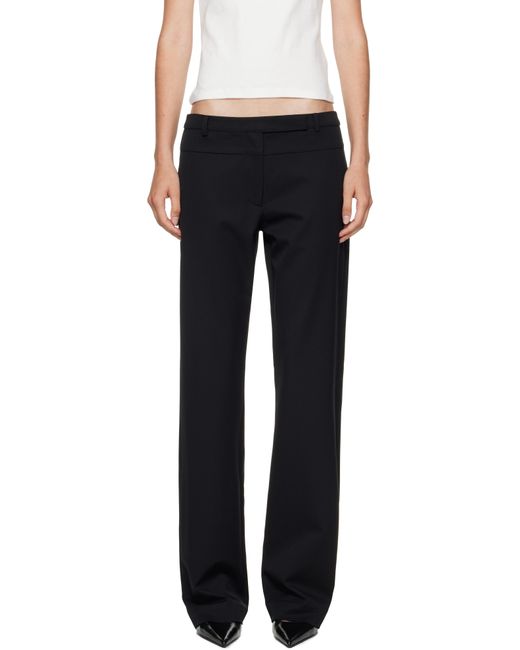 St. Agni Black 90S Spliced Paneled Trousers