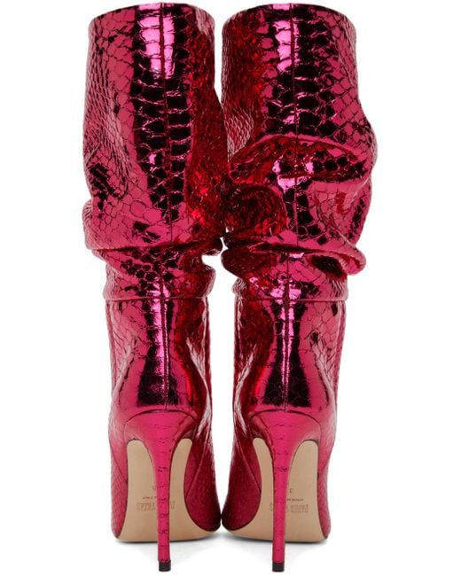 Paris Texas Red Pink Slouchy Boots