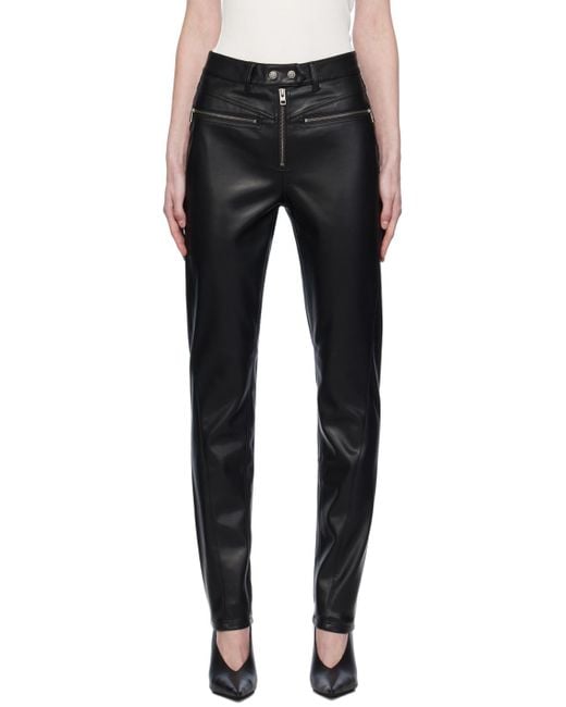 Pantalon vivienne noir en cuir synthétique Ksubi en coloris Black