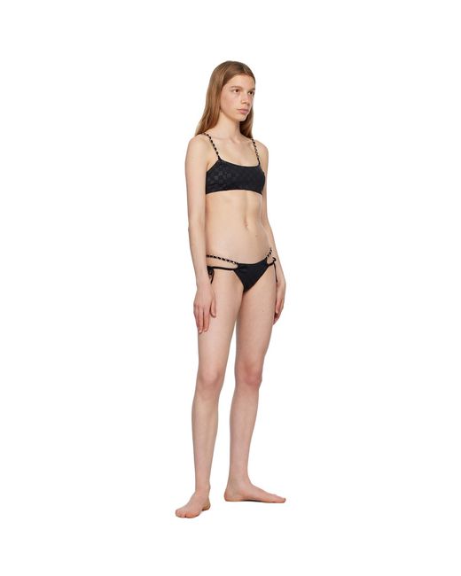 M I S B H V Black Chain Bikini Bottom