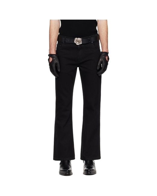Ernest W. Baker Black Flare Jeans for men
