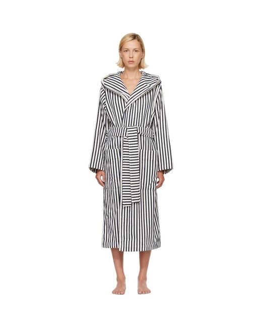 Tekla Gray Terry Hooded Bathrobe