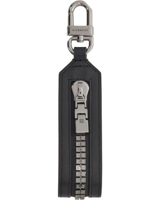 Porte-clés gris à glissière et à logos 4g Givenchy pour homme en coloris Black