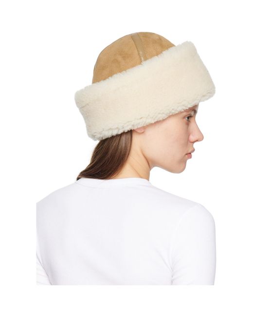 Totême  White Shearling Winter Hat