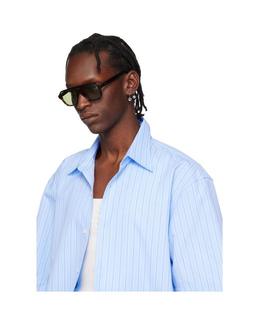 Retrosuperfuture Green Maneval Sunglasses for men