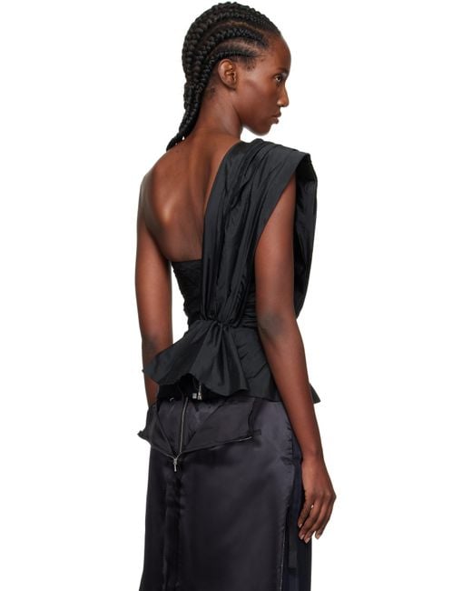 Maison Margiela Black Pleated Top