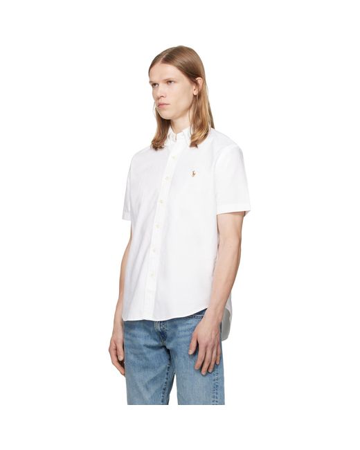 Polo Ralph Lauren White Classic Fit Oxford Shirt for men