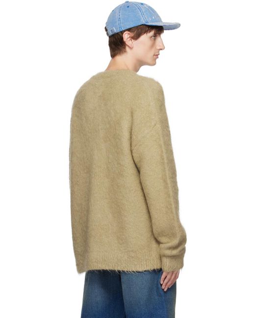 Acne Natural Cardigan With Pockets for men