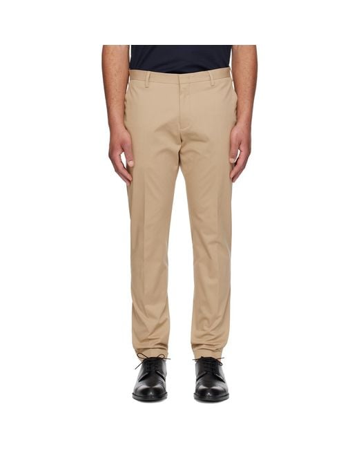 Paul Smith Natural Slim-Fit Cotton-Stretch Chino Trousers for men
