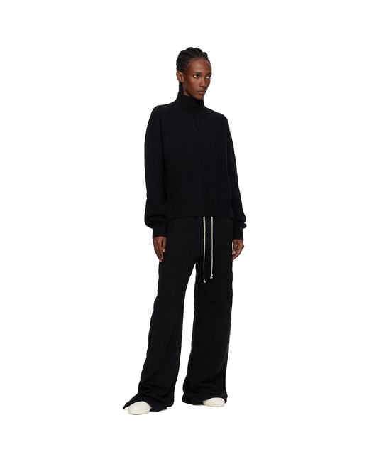 Rick Owens Black Off- Concordians Minimal Sneakers