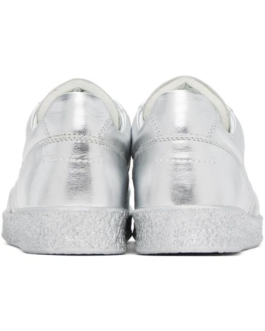 MM6 by Maison Martin Margiela Black Silver Court Sneakers