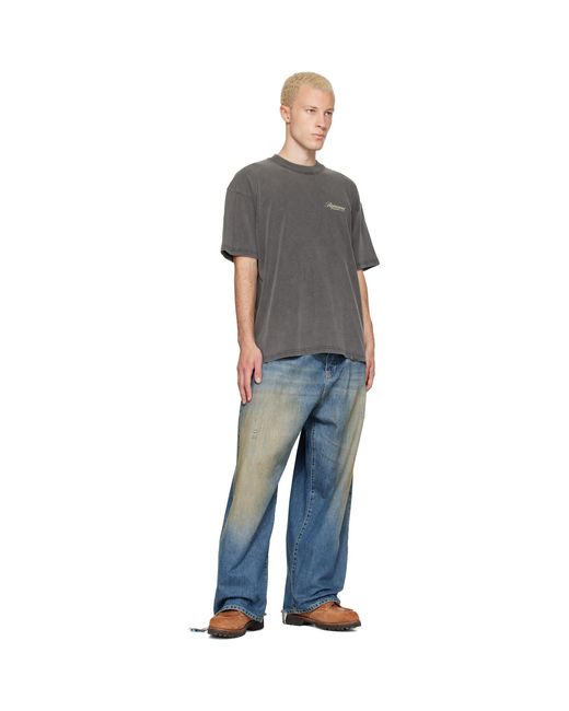 Represent Gray Owners Club' Script T-Shirt for men