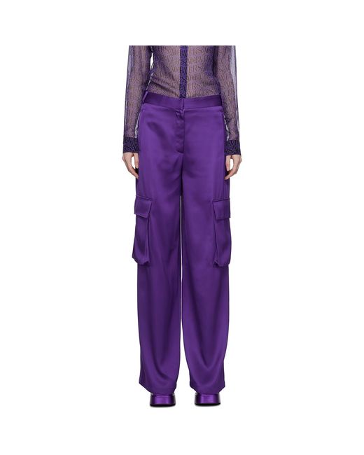Versace Purple Wide-leg Trousers