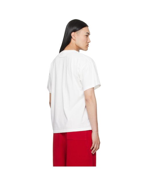 MM6 by Maison Margiela White Off- Overdyed Jersey T-Shirt for men