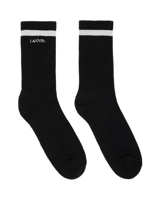Lanvin Black Classic Socks for men