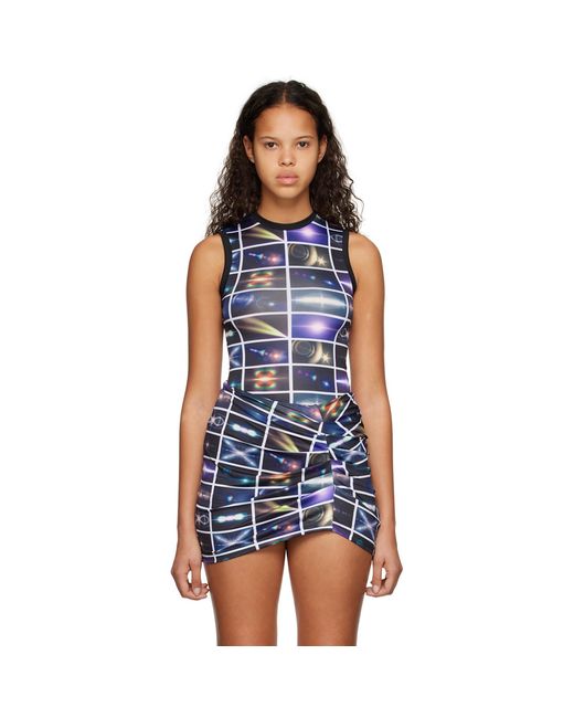 Maisie Wilen Blue Muscle Beach Tank Top