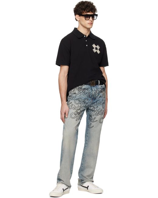 Amiri Black 'Ma' Quad 4 Cm Belt for men