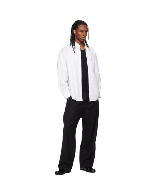Wooyoungmi White Regular Fit Cotton Shirt for men