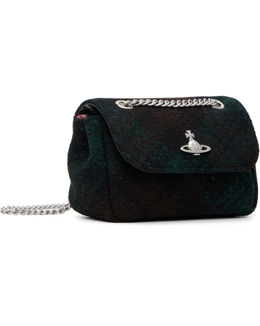 Vivienne Westwood Black Check Small Chain Bag