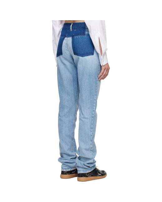 Maison Margiela Blue Two Tone Jeans
