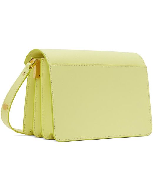Marni Yellow Saffiano Leather Medium Trunk Bag