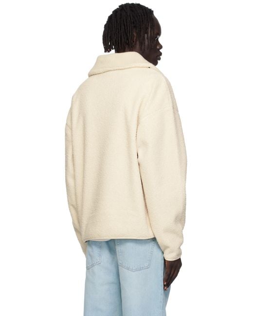 Lacoste Black Off- High Zipped Neck Sweatshirt for men