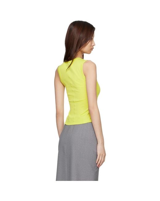 Flore Flore Yellow Esmé Tank Top