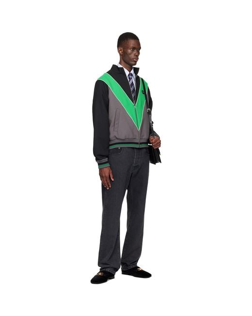 Valentino Black Inlaid V Track Jacket for men