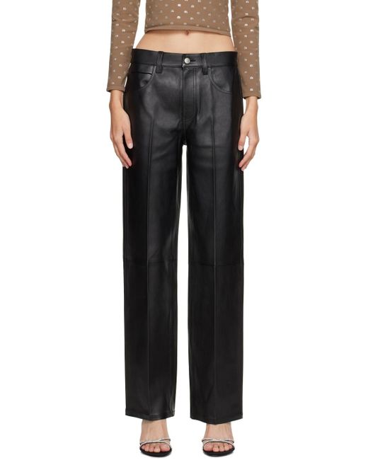 Alexander Wang スタック レザーパンツ Black